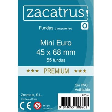 Fundas Zacatrus Mini Euro Premium 45x68 mm (55 fundas)
