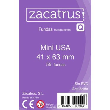 Fundas Zacatrus Mini USA 41x63 mm (55 fundas)