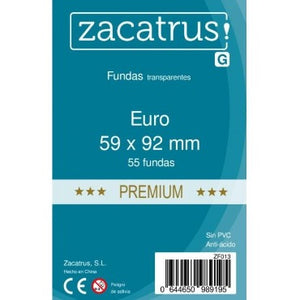 Fundas Zacatrus Euro Premium 59x92 mm (55 fundas)