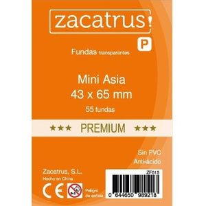 Fundas Zacatrus Mini Asia Premium 43x65 mm (55 fundas)