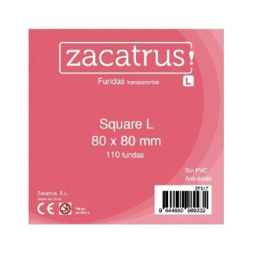 Fundas Zacatrus Square L (Cuadrada Mediana) 80x80 mm (110 fundas)