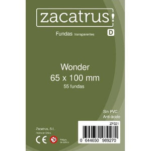 Fundas Zacatrus Wonder 65x100 mm (55 fundas)